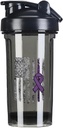 Epilepsy Awareness 미국 깃발 18 Ounce 셰이커 병 음료 믹서 누출 증거 전 운동 단백질 셰이커 식사 보충 Shakes 병 500ML/18 Oz 검정