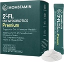 MOMSTAMIN HMO(Human Milk Oligosaccharides) 슈퍼 프리바이오틱스 및 프로바이오틱스 여성용 남성용 : 면역성 보충교재 | HMO Probiotics | HMO Supplement | Prebiotics Powder | IBS - 30 Packets