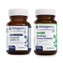 Metagenics Vitamin D3 10,000 + K (60 Softgels) & UltraFlora Control Probiotic (30 서빙) - Bone & Heart Health 지원 - 건강한 신체 구성