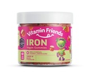 비타민 친구 - 아이를 위한 Vegan Multivitamin & 철 - 매일 영양 지원 Gummies w/Ferrous Fumarate B 구획, 비타민 C, 아연, Biotin - 몸 기능 & 빈혈 - 딸기 잼 (60 일 공급)