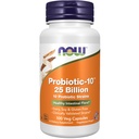 NOW Foods, Probiotic-10TM, 25 Billion, 10 Probiotic Strains, Dairy, Soy 및 Gluten 무료, Strain Verified, 100 Veg 캡슐