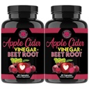 앵그리 보충제 Apple Cider Vinegar + Beet 뿌리 분말 캡슐, 순수 ACV Beetroot 1000mg 서빙 당, Nitric 산화물 부스터 & 남성과 여성 60ct, 2 팩 (120ct 총)에 대 한 소화 건강
