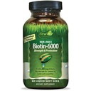 Irwin Naturals Biotin-6000는 건강한 피부, 머리 & 못을 지원합니다 - 60의 액체 Softgels - 높은 Potency 6000 mcg, 대나무, Avocado, 코코넛 및 더 많은 것을 가진 힘 + 보호 - 최대 흡수