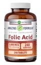 놀라운 수식 Folic 산 보충 | 5000 Mcg | 정제 | Non-GMO | 글루텐 프리 | 미국에서 제작 (240)
