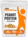BulkSupplements.com 땅콩 단백질 분말 - 땅콩 단백질 가루, 글루텐 무료, 서빙 당 30g, 500g (1.1 파운드) (1의 포장)