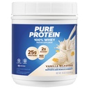 순수한 단백질 분말, Whey, 높은 단백질, 낮은 설탕, 글루텐, 바닐라 크림, 1 lb