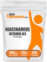 BulkSupplements.com Niacinamide 분말 - 비타민 B3 분말, Niacinamide 보충교재, Niacinamide 500mg - 피부, 글루텐을 위한 B3 비타민, 봉사 당 500mg, 250g (8.8 oz) (1의 포장)
