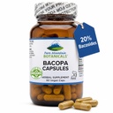 Pure Mountain Botanicals Bacopa Monnieri 캡슐 - 유기 Bacopa 및 표준화 된 Bacopa 추출물 보충 교재