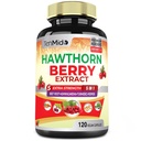 Hawthorn Berry 보충 추출물 캡슐 - 4 개월 동안 120 Vegan 캡슐 - 결합 된 Beet 뿌리, Ashwagandha, Turmeric Curcumin & Black Pepper