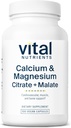 Vital Nutrients 칼슘과 마그네슘 | 시세 및 말레단 | Vegan Supplement | 지원 뼈 힘, 근육 및 심혈관 건강 * | 글루텐, 유제품 및 소이 무료 | 비 GMO | 100 캡슐