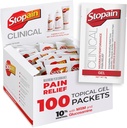 Stopain 고통 구호 임상 젤 Packets, 미국, 근육 Aches를 위한 10% Menthol 플러스 글루코사민을 가진 최대 성과 고통 구호, 합동 고통 및 관절염에서 만드는 100 팩