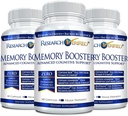 연구 검증 된 메모리 부스터 - Nootropic 보충 - Cognition 및 Memory 향상 - Lion 's Mane, Ginkgo Biloba, BioPerine - 3 개월 공급 - Non-GMO - 미국에서 제작 됨