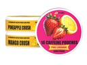 LyvWel 56mg 카페인 에너지 파우치 - 핑크 레몬, 파인애플 크러시, 망고 크러시 - Guarana와 과일 클린 에너지 및 초점 부스트 - 3-Pack 샘플러 (48 총 파우치)