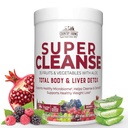 Country Farms Super Cleanse, Super Juice Cleanse, 건강한 소화 시스템, 알로에 34 과일 및 야채, 자연 해독 촉진, 음료 분말, 14 서빙, 9.88 Ounce
