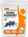 BulkSupplements.com 유기 블루 베리 추출물 분말 - 블루 베리 추출물 보충, 산화 방지제 지원 - Vegan & 글루텐 무료, 500mg, 500g (1.1 lbs) (팩 1)
