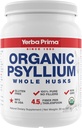 Yerba Prima Organic Psyllium Whole Husks Colon Cleanser - 20 온스 - 천연 일일 다이어트 섬유 보충 20 온스, 콜론 클렌저, 정기 및 해독 청소 지원, 글루텐 무료, 비 GMO, 비건