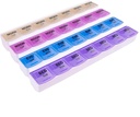 Apex 7-Day Mediplanner Pill 주최자, Weekly Pill 주최자, 4 Times A Day Color-Coded, Easy-Open, See-Through Lids, AM, PM, Evening 및 Bedtime에 의해 Medication 또는 비타민 구성