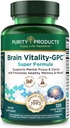순수성 제품 뇌 Vitality-GPC 최고 공식 Acetyl L 카르니틴 HCI + 알파 GPC + Phosphatidlyserine - 지원 정상 농도 및 정신 명확성 - 120의 모자