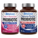 Probiotic 번들, 4-in-1 Feminine Probiotic (30ct) & Supreme Restore Probiotic (60ct), 2 팩, Cranberry Vaginal 지원, GI Tract Balance, Vegan, Non-Dairy