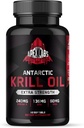 남극 크릴 오일 1000 mg Omega-3s EPA, DHA, Astaxanthin 및 인산 염 60 Softgels