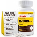 시간 모자 LABS, INC. 적시 300 조사 성인을 위한 일정한 힘 Aspirin 325mg - Bayer와 비교해 - 입히는 일정한 힘 Aspirin 정제 - Minor Aches와 고통을 위한 고통 Reliever - 미국에서 만드는