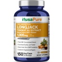 NusaPure Longjack Tongkat Ali 260,000mg 150 Veggie 모자 (비 GMO, 글루텐 무료) Bioperine