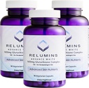 Relumins L-Glutathione Complex 1650mg - 알파 Lipoic 산, NAC, L-Methionine, 비타민 E, 피부 건강 보충교재를 가진 산화 방지제 지원 - 90 채식 캡슐 x 3 병