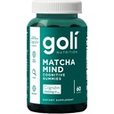 Goli Matcha Mind Gummies - 60 Count - Green Tea는 Focus, Attention 및 Brain Health, Vegan, Non-GMO, Gluten-Free & Gelatin Free 용 Cognizin과 함께 분말을 제거합니다.