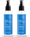 순수 마그네슘 오일 스프레이 - 4oz (2 팩) 유기 USP 급료, 발, 다리 크림, 무게 관리, Aceite de Magnesio, 천연 소금 및 고대 광물을위한 화제 마그네슘 스프레이 - 미국