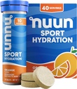 Nuun 스포츠: Electrolyte 음료 정제, 오렌지, 10 개 (포장 4)