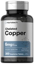 Horbäach Chelated 구리 보충교재 6mg | 300의 정제 | 정유 | 채식주의자, 비 GMO, 글루텐 무료
