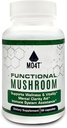 기능성 버섯 Shiitake, Lions Mane, Maitake, Chaga- Vitality, Clarity & Immune 지원 - 60 캡슐