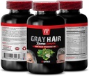 Saw Palmetto Mens Hair - Gray Hair Reverse Complex - 자연 솔루션 - 강력한 결과, 회색 머리 남자, 머리 피부와 손톱을위한 Biotin 비타민, Paba Supplement, 회색 머리 보충, 1 Bot 60 모자