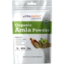 Vitamatic 공인 USDA 유기 Amla 베리 분말 – 1 lb (16 oz) Amalaki | 자연 비타민 C 및 산화 방지제 풍부한 | 면역력 지원 | 글루텐 프리, 비 GMO, 고스허