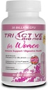 여성을위한 필수 소스 Triactive Biotics - 18 Strains, Organic VitaFiber Prebiotic & Cranberry를 가진 여성을위한 Probiotics는 소화 지원, 면역 방어, Urinary, Vaginal Health - 90 캡슐