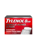 Tylenol 8 시간 근육 Aches & 통증 완화 650 mg Acetaminophen, Fever 흡진기 및 근육, 관절, 몸 및 허리 통증 완화, 24 조사에 대 한 통증 의학