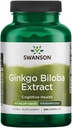 Swanson Ginkgo Biloba 추출물 24% 60 밀리그램 240 캡슐