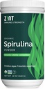 Zint Spirulina 분말, 유기 (12 oz): 프리미엄 면역 지원 보충교재, 파란 녹색 조류, 면제 부스터, 비 Irradiated 배건 단백질