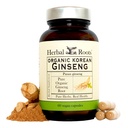 허브 루트 Panax 인삼 | 유기농 인삼 뿌리 분말 | 1000mg | 에너지 및 성능에 대한 높은 인세노사이드 | 60 Vegan 캡슐