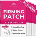 B12 패치 (Pack of 36) - 여성, 에너지 및 바디 지원을위한 100 % 천연 비타민 패치, 자기 접착 투명 패치 - 향상된 공식