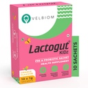 Lactogut Kidz Probiotics Powder for Kids는 어린이 구트 건강, 전반적인 웰빙 및 면역 Vegan Clinically Proven - 1Gx10 Sachets (오렌지 플라보우)
