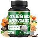 BMVINVOL 심혈관 Husk 섬유는 Fenugreek, Apple Cider Vinegar, Turmeric, Ginger, 까만 고추 소화 건강 지원을 가진 보충교재 - 240의 캡슐을 보충합니다