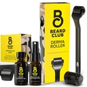 Beard Club Derma 롤러, Beard 성장 기름, Clensing 살포 & 보충 머리 - 얼굴, 몸 및 Scalp를 위한 540 티타늄 Microneedles를 가진 Microneedling 롤러 - Sandalwood Beard 기름을 가진 Beard 롤러