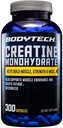 BODYTECH 크레아틴 Monohydrate는 지원 근육 힘, 질량 및 내구시간 (300의 캡슐)를 Micronized