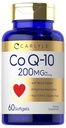Carlyle CoQ10 200mg Softgels | 60 개 | 흑퍼 | 향상된 흡수 | Non-GMO, 글루텐 무료 보충
