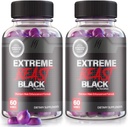 (2 팩) Extreme Beast Black Gummies - 남자를위한 극단 Beast Black Supplement, 피크 성능을위한 일일 공식, 극단 Beast Black Premium Formulation, ExtremeBeast 리뷰 (120 Gummies)