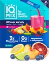 IQMIX Hydration Electrolyte Powder - 4in-1 Formula for Hydration, Mental Clarity, Mood & Recovery - Sugar-Free, Keto Drink Mix with Magnesium L-Threonate & Lion's Mane - 8-Count Sampler (모든 맛)