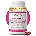 Annatrol 뼈 & 심장 건강 지원, 프리미엄 Annatto Tocotrienols & Geranylgeraniol (GG) 비타민 E Complex, 건강한 콜레스테롤, 혈액 설탕 균형, 항염증제 & 간기능 지원