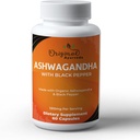 유기 블랙 페퍼 보충과 인증 유기 Ashwagandha - 1310mg - 비 GMO, 글루텐 - 3rd 파티 실험실 테스트
