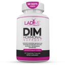 DIM Complex 150mg Hormonal Support Menopause Relief Supplement for Hot Flashes & Hormonal Acne Relief Bioperine, Broccoli & 칼슘 에스트로겐 Metabolism Balancing Pills for Women 60 캡슐 LadyMe